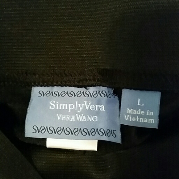 Simply Vera Vera Wang Leatherette Leggings Size L - Picture 5 of 6